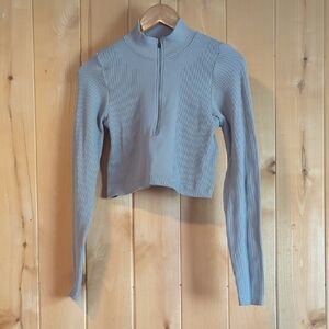 No Boundaries Ribbed Crop Athleisure Top